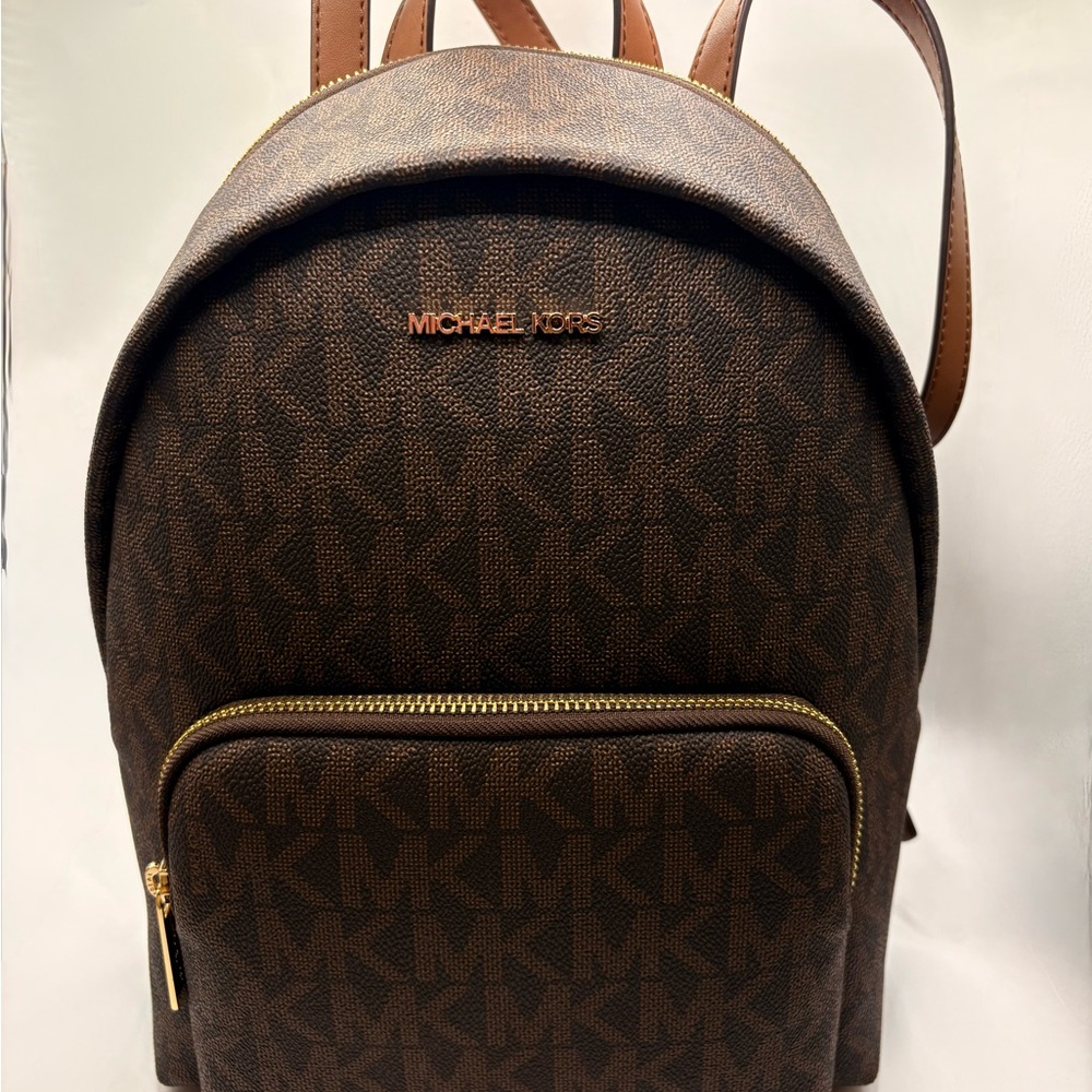 Michael Kors Dark Brown Monogram Backpack